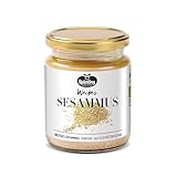 Weißes Sesammus (Tahini), 250 g – 100% Natürliche Sesamsamen | Reich an Kalzium & Protein | Vegan, Glutenfrei & Ohne Zuckerzusatz | Cremig & Nussig