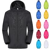 Regenjacke Herren Wasserdicht Atmungsaktiv Softshelljacke Elegant Einfarbig Regenmantel Outdoor Leichte Sommerjacke Große Größen Übergangsjacke mit Kapuze Gefüttert Funktionsjacke S-4XL