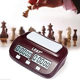 JZK PQ9907 Digitale Multifunktionsanzeige Schachtimer Schachuhr Chess Game Clock elektronisches Brettspiel für Zuhause & Turniere