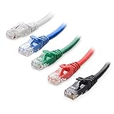 Cable Matters 5 STK. Snagless 10 Gigabit Cat 6 Lan Kabel kurz 30cm (Cat 6 Ethernet Kabel, Cat 6 Wlan Kabel, Lankabel Cat6) in 5 Farben - Netzwerkkabel 0,3 Meter