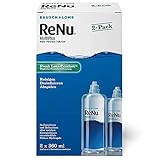 Bausch + Lomb ReNu MultiPlus Kombilösung mit Proteinentferner - Kontaktlinsenreiniger, Aufbewahrungslösung, weiche Linsen, Doppelpack 2 x 360 ml