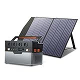 ALLPOWERS S1500 Solargenerator, 1092WH Tragbare Powerstation mit 100W Solarpanels, 4 * 230V 1500W AC Steckdose mobile Stromversorgung für Wohnmobil Outdoor Heimwerken und als Notstromaggregat