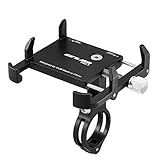 GUB PRO3 Fahrrad Handyhalterung Aluminium Motorrad Scooter Fahrrad e-Bike Universal Handy Halterung Schnellspanner Lenker für Handy Halter drehbar für 4,7-7,2 Zoll Smartphone, Navi - Schwarz