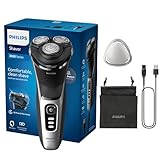 Philips Shaver Series 3000 – Elektrischer Nass- und Trockenrasierer für Männer in Schwarz, mit SkinProtect-Technologie, ausklappbarem Bartschneider und Reisetasche, kabellos (Modell S3241/12)