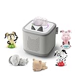 tonies Toniebox 2 Bundle Incl. 6 Schlummerbande und Lieblings-Kinderlieder, Mondgrau, Audioplayer für Hörbücher, Lieder, Einschlafen und Tonieplay für Kinder