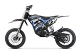 Nitro Motors 1000W 36V Lithium Eco midi Kinder Crossbike Tiger VX DLX 12' mit Hydraulischen Scheibenbremsen Neodym Magnet Motor Programmierbarem Steuergerät Hydr. Fahrwerk (blau)