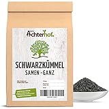 Schwarzkümmel Samen ganz 500g | pfeffrig, rauchiger Geschmack mit kernigem Röstaroma | ideal für indische, vegetarische & vegane Küche | vom Achterhof