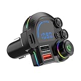 FM-Transmitter Für | Schnellladefähiger MP3 Player Mit Schnelladefunktion,FM Transmitter Adapter Für Auto Radio,Für SUV LKW Limousine Pendelwege Reisen Und Langstreckenfahrten