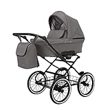 KUNERT Kinderwagen ROMANTIC retro Sportwagen Babywagen Babyschale Komplettset Kinder Wagen Set 1 in 1