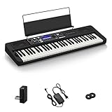 Casio CT-S500 CASIOTONE Top Keyboard mit Anschlagdynamik, Echtzeit-Controllern und Bluetooth Audio&Midi, schwarz