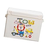 Itkcozcg Faltbare Aufbewahrungslösung für Kinderzimmer, faltbare Spielzeugkiste mit Griffen, Tiermotive, Spielzeug-Organisation, Aufbewahrungsbehälter für Kinder