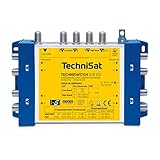 TechniSat TECHNISWITCH 5/8 G2 – Multischalter (Verteiler für Satellitensignale, für bis zu 8 Teilnehmer, 100m Entfernung überbrückbar, incl. Netzeil - mit und ohne Netzteil nutzbar) blau/gelb