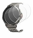 BROTECT Schutzglas für Tesofit Smartwatch 1.85' (rund) (3 Stück) Schutzfolie Panzer-Folie Glas [Extrem Kratzfest 9H, Anti-Fingerprint,