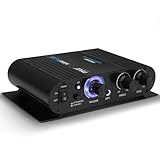 Pyle Mini Bluetooth Stereo Verstärker, 90W Audio Receiver mit 3 Eingänge, 2 Kanal, EQ Controls für das Heimkino
