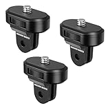 NEEWER Stativ Mount Adapter kompatibel mit Insta360 DJI OSMO 360 Pocket 3 Action Cam, 3er Pack Stativadapter Halterung für POV Videoaufnahmen, 1/4'-20 auf 2 polige Konvertierungsschraube Zubehör GP-92