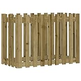 AUVYI Pflanzentopf aus Holz Latten-Design Pflanzenkasten Dekokasten Gemüsebeet Langlebig und Verrottungsbeständig Gartenmöbel 100x50x70 cm Kesseldruckimprägniertes Kiefernholz