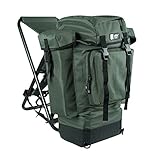 Zite Fishing Angelrucksack mit Stuhl - Rucksack-Stuhl Faltbar Angeln & Camping - Hocker Klappbar mit Stauraum - Angeltasche & Sitzkiepen Alternative