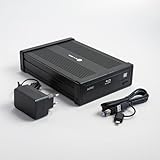 Vinpower Digital WH16NS58DUP, externer Blu-ray Brenner im Aluminiumgehäuse,High-End Ausführung, USB 3.2, lautlos, USB-A/-C Kabel, inkl. Netzteil, BD-R XL bis 128GB, schwarz