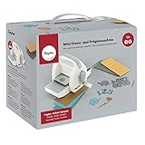 Rayher 60999000 Mini-Stanz- und Prägemaschine TO GO, Flexibilität durch handliche Größe und leichtes Gewicht, ideale Urlaubs- und Reisebegleitung da tragbar u. kompakt, liefert tolle Ergebnisse, Weiß