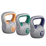 GORILLA SPORTS® Kettlebell - 2kg, 3kg, 4kg, 5kg, 6kg, 8kg, 10kg, 12kg, 14kg, 16kg, 18kg, 20kg Gewichte, Einzeln/Set, mit/ohne Ablage, Kunststoff - Kugelhantel, Schwunghantel, Kugelgewicht