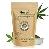 Narei Bio Hanfprotein Pulver - veganes Proteinpulver aus Deutschland mit 50% pflanzlichem Protein - nach DE-ÖKO-005 - ideal für Protein Smoothie, Müsli, Porridge, Backen