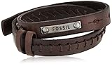 Fossil Herrenarmband Doppelwickel in braun, JF87354040