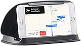 Lescars Navi Halterung: Universal-Mobilgeräte-Halterung fürs Armaturenbrett, bis 11,5cm Breite (Handyhalter Kfz, Kfz, Tablet Halter)