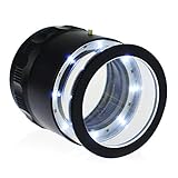 10x Vergrößerung 25mm Lupe Loupe Austauschbare Absehen 0-20mm Skala + 25mm Sichtfeld mit LED-Licht