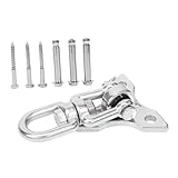 DOITOOL Edelstahl Drehbarer Schaukelhaken Rostfrei Belastbar Vielseitig für Indoor Outdoor Hängesessel Hängematte Sandbags Einfache Anbringung Langlebiges Befestigungs kit