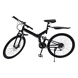 Owneed 26 Zoll Mountainbike Faltbares Fahrrad21 Gang Schaltung Fahrrad Kohlenstoffreicher Stahl Bike mit Doppelscheibenbremsen für Herren Damen