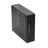 Computer-Gehäuse, klein und leicht, HTPC-Gehäuse für Mini-ITX-Computer mit Fußständer, 180-W-Netzadapter