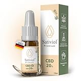 Sativiol® Bio CBD-Öl 20% (Laborgeprüft) Vollspektrum Hanf-Tropfen (mit 2000mg Cannabidiol) Deutsches Bio Cannabis Öl - Einführungspreis