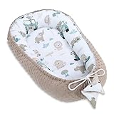 Warm Nest Baby 90x50 cm - Kuschelnest Neugeborene Nest Winter/Herbst Kokon Babynest Afrika Khaki