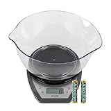 Salter 1024 SVDR14 digitale küchenwaage mit schale - 2 Liter Schüssel, Kochen und Backen Waage, Wiegen von Flüssigkeiten, Gut lesbareser Display, Tara-Funktion, Digitalwaage, bis zu 5KG, mit Batterien
