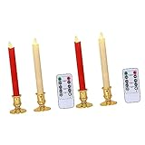 Angoily 6 Stk Elektronisches Kerzenlicht LED candle lights Remote control electronic candle lights candle lights blinkt Leuchter Weihnachtsbaum schmücken Abs