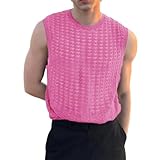 Kurzarm Shirt Herren Farbabstimmung Sommerhemd Herren Leichtes Sommerhemd Herren Kurzarm Stricken Herren Freizeithemden Kurzarm Für All-Match Herren H-Pink XL