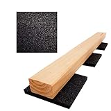 My Plast I 90 x 90 x 10 mm - 50 Stück I Terrassen-Pads – wasserbeständige Gummimatten für Terrassen-Holz, belastbare Bautenschutzmatte