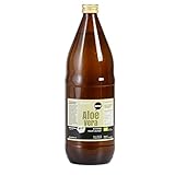 Wohltuer Aloe Vera Frischplanzensaft in Bio Qualität, 100 % Direktsaft in der Glasflasche 1 L. (DE-ÖKO-006)