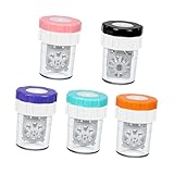 Homoyoyo 5 Stück Manueller Kontaktlinsenreiniger Tragbares Leichtes Reinigungsgerät für Kontaktlinsen Langlebig Buntes Design für Reisen Camping Alltag Handbetriebener Drehmechanismus