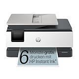 HP OfficeJet Pro 8122e Multifunktionsdrucker, Instant Ink verfügbar, HP+, Drucker, Scanner, Kopierer, Fax, WLAN, LAN, Duplex, HP ePrint, Airprint, Basalt