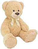 BRUBAKER XXL Teddybär 100 cm groß - Beige - Stofftier...
