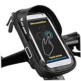 Happyyami Fahrrad telefonhalter Fahrrad Telefon Halterung handyhalter fürs Fahrrad handyhalterung für Fahrrad Fahrrad-Handytasche PU-Handytasche Berührungsempfindlicher Bildschirm Oberrohr