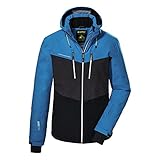 Killtec Herren Ksw 45 Mn Jckt Skijacke Funktionsjacke mit abzippbarer Kapuze und Schneefang, schwarz blau, L EU