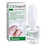 Ciclopoli gegen Nagelpilz, bei Pilzerkrankungen der Nägel, Anti-Pilz-Nagellack mit bewährtem Wirkstoff Ciclopirox und Tiefwirk-Effekt, nur 1x täglich auftragen, 3.3 ml