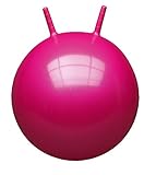 John 59008 - Sprungball Einfarbig (45-50 cm) - Hopperball, Hüpfball, Springball, Hopper Ball für Drinnen & Draußen - wiederaufblasbar, robust - Fitness für Kinder, Gelb