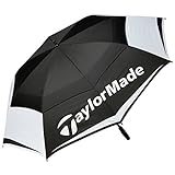 TaylorMade TM Tour Double Canopy Golfschirm, Schwarz/Weiß/Grau, 64'