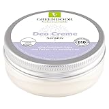 GREENDOOR Deo Creme Sensitiv 50ml, wirksames natürliches Deodorant ohne Parfum und ohne Aluminium, vegan, Tiegel aus 100% Altkunststoff, mit Bio Kokosöl virgin, Bio Kakaobutter virgin, ohne Allergene