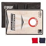 Cornhole Professional - 1x Brett - 120x60 cm – Offizielle 15x15 cm große Bean Bags – in Tragetasche – Red Zone Original - Cornhole League 1883