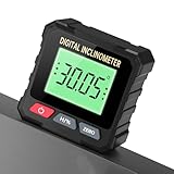 Digitaler Neigungsmesser – Messwerkzeug auf 4 Seiten mit Hintergrundbeleuchtung | Magnetischer Winkelmesser, Neigungsmesser 0-360 ° Digitaler Winkelsucher - Holzbearbeitung Rist