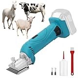 Schermaschine Pferd, Kabellose Pferdeschermaschine für Makita Akku 6 Gang 35 Zähne Tierhaarschneidemaschine Haarschneider Schermaschinen für Kuhhaar Schaf Pferdhaare (ohne Akku)